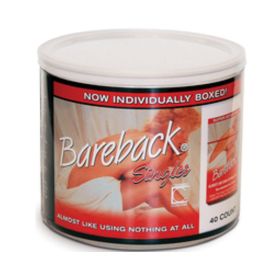 Bareback Latex Condoms Singles Display Of 40